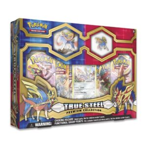 Zacian figure pin and booster packs sealed box