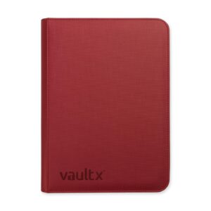 Vault X Exo-Tec 9-Pocket Zip Binder – Metallic Red