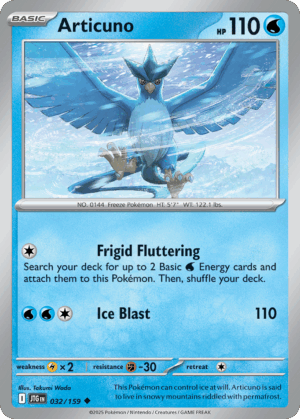 Articuno - Journey Together - 032/159 (Snowflake Stamp)