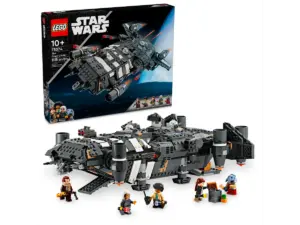 LEGO Star Wars Skeleton Crew starship set 75374 featuring The Onyx Cinder and 5 minifigures