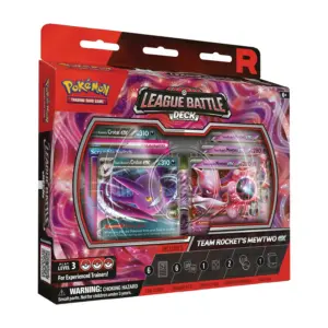 Pokémon TCG Team Rocket's Mewtwo ex League Battle Deck packaging Level 3 deck featuring Team Rocket branding