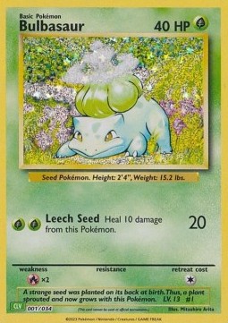Bulbasaur - Pokémon TCG Classic - 001/034 - CLV