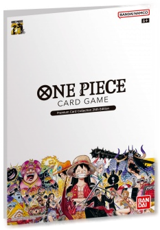 Commemorative folder featuring original manga artwork of Luffy, Shanks, and Emperors for the 25th anniversary