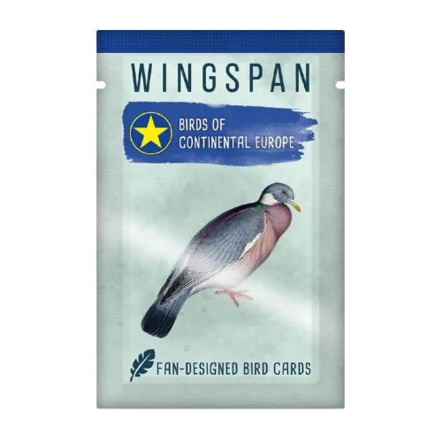 Foil booster pack featuring a Common Wood Pigeon representing the Birds of Continental Europe expansion