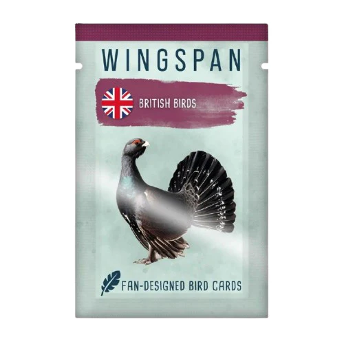 Foil booster pack featuring a Capercaillie representing the Birds of the British Isles expansion
