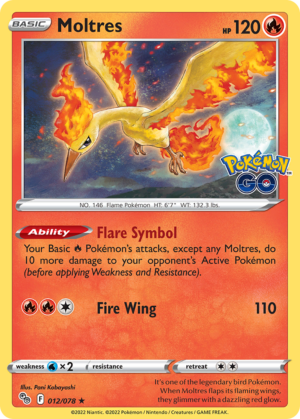 Moltres - Pokémon GO - 012/078 (Holo)