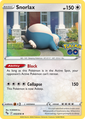 Snorlax - Pokémon GO - 055/078 (Holo)