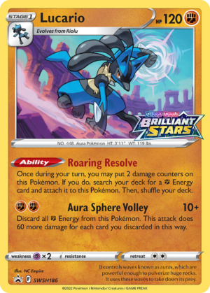 Lucario - SWSH Black Star Promos - SWSH186 (Unsealed)