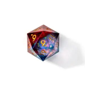 Tabletop Dominion - Oversized Liquid Core D20 - Dawnfire Spark