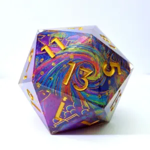 Tabletop Dominion - Oversized Art Core D20 - Gilded Cosmos