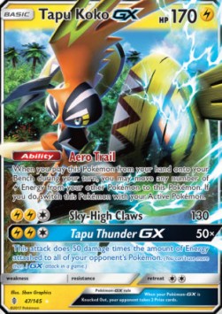 Tapu Koko GX - Guardians Rising - 47/145 (Jumbo) (HP)