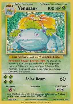 Venusaur - Pokémon TCG Classic - 003/034 - CLV