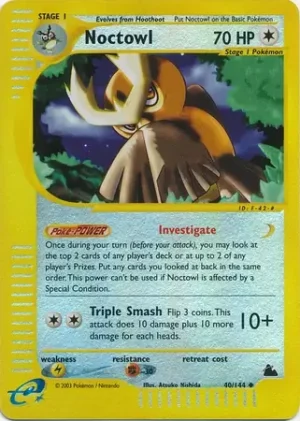 Noctowl - Skyridge - 40/144 - Reverse Holo (LP)