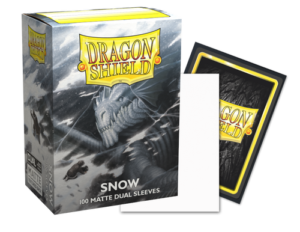 Dragon Shield Dual Matte Sleeves - Snow 100 Pack (Standard Size)