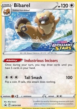 Bibarel - SWSH Black Star Promos - SWSH/188 (Unsealed)