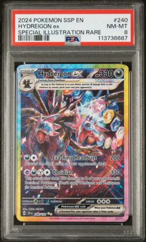 HYDREIGON ex - POKEMON SSP EN-SURGING SPARKS - 240/191 - PSA 8 - Cert 113736687