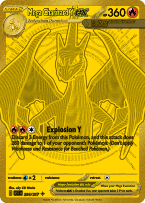 Mega Charizard Y ex – Ascended Heroes – 294/217 (Texture Shift Print Error)