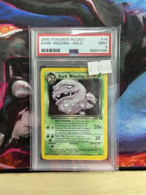 Dark Weezing - POKEMON TEAM ROCKET - 14/82 - PSA 9 - Cert 58201055