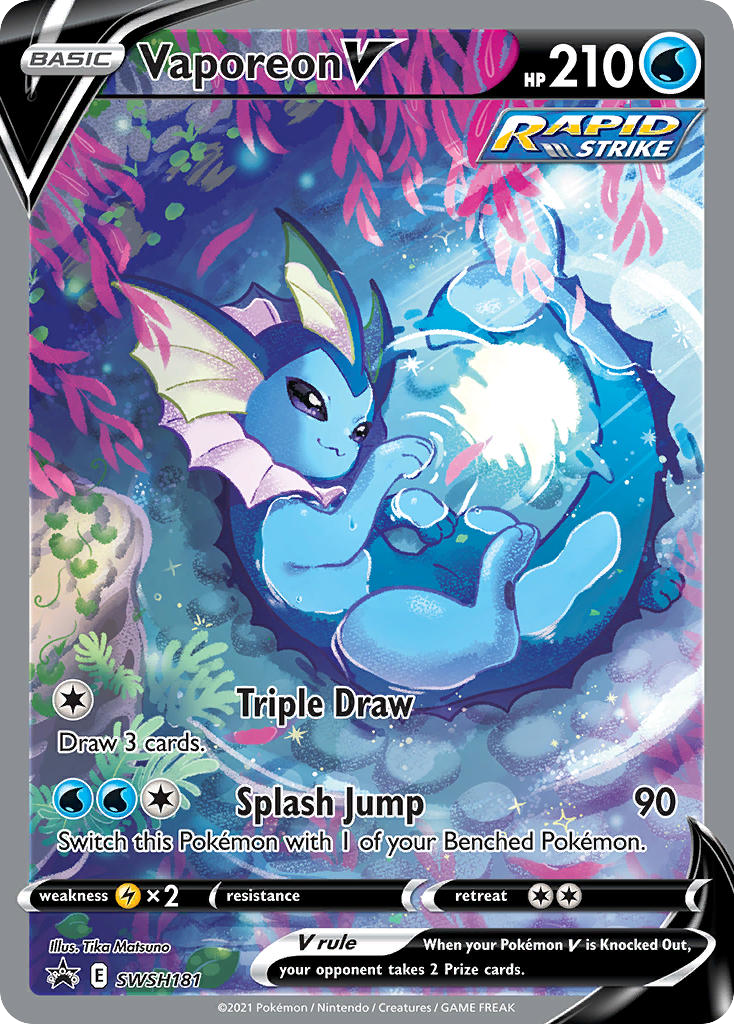 Vaporeon V – SWSH Black Star Promos – SWSH/181