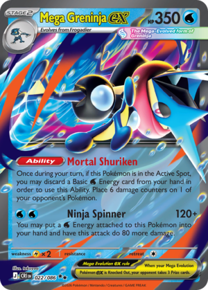 Mega Greninja ex – Chaos Rising – 022/086