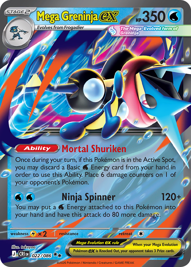 Mega Greninja ex – Chaos Rising – 022/086