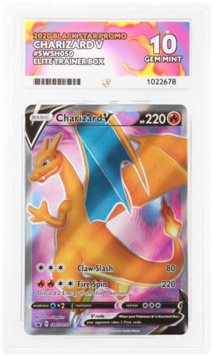 Charizard V - Black Star Promo - SWSH050 - ACE 10 (10/10/10/10) - Cert 1022678 Front