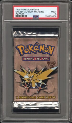 Zapdos Booster Pack - POKEMON FOSSIL - PSA 9 - Cert 130259858