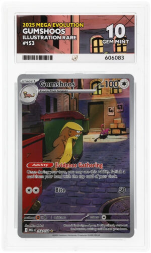 Gumshoos - Mega Evolution - 153/132 - ACE 10 (10/10/10/10) - Cert 606083 Front