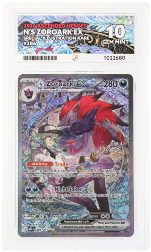 N’s Zoroark ex - Ascended Heroes - 286/217 - ACE 10 (10/10/10/10) - Cert 1022680 Front