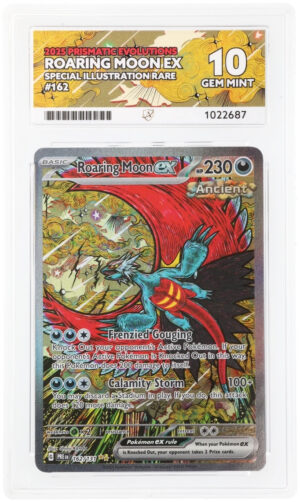 Roaring Moon ex - Prismatic Evolutions - 162/131 - ACE 10 (10/10/10/10) - Cert 1022687 Front