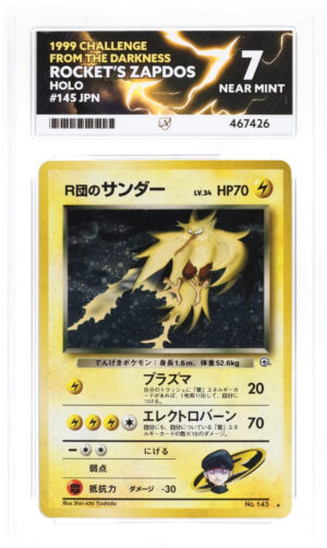 Rocket's Zapdos - Challenge from the Darkness - 145 - ACE 7 An (6/10/9/10) - Cert 467426 Front