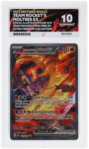 Team Rocket's Moltres ex - Destined Rivals - 229/182 - ACE 10 (10/10/10/10) - Cert 951959 Front