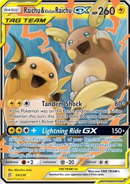 Raichu & Alolan Raichu GX – Cosmic Eclipse – 54/236