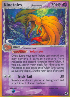 Ninetales δ – Dragon Frontiers – 8/101 - Holo (LP)
