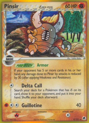 Pinsir δ – Dragon Frontiers – 9/101 (Holo) (Creased)
