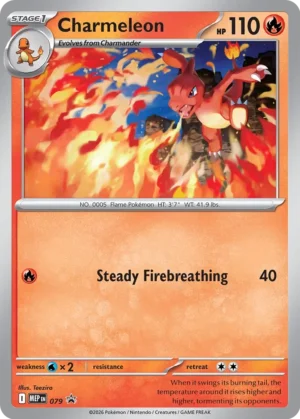 Charmeleon - Mega Evolution Black Star Promos - MEP/079 (Unsealed)