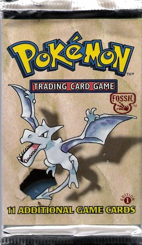 Pokémon TCG Fossil Booster Pack Unlimited - Aerodactyl Artwork (Unweighed)