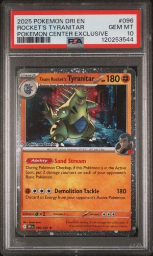 Rocket's Tyranitar - POKEMON DRI EN-DESTINED RIVALS - 096 - PSA 10 - Cert 120253544 Front