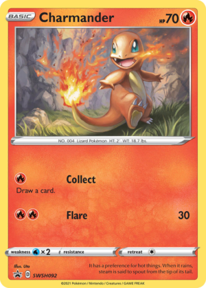 Charmander – SWSH Black Star Promos – SWSH092/307 (Unsealed)
