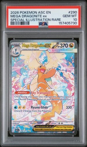 MEGA DRAGONITE ex - POKEMON ASC EN-ASCENDED HEROES - 290 - PSA 10 - Cert 157405730 Front