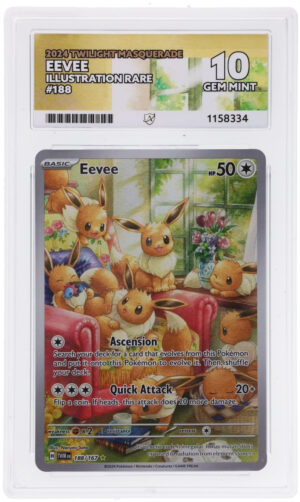 Eevee - Twilight Masquerade - 188/167 - ACE 10 (10/10/10/9) - Cert 1158334 Front