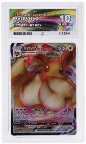 Eevee VMAX - Black Star Promo - SWSH087 - ACE 10 (10/10/10/10) - Cert 1158341 Front