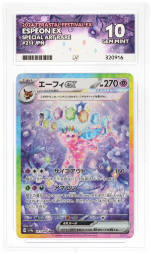 Espeon ex - Terastal Festival ex - 211/187 - ACE 10 (10/10/10/10) - Cert 320916 Front