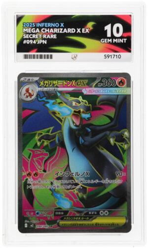 Mega Charizard X ex - Inferno X - 094/080 - ACE 10 (9/10/10/10) - Cert 591710 Front