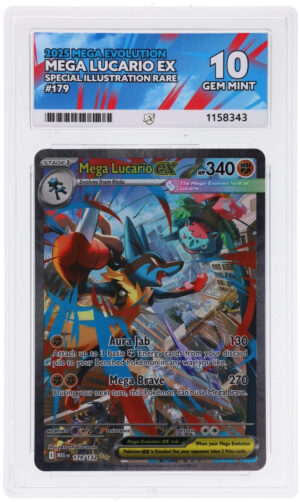 Mega Lucario ex - Mega Evolution - 179/132 - ACE 10 (10/10/10/10) - Cert 1158343 Front