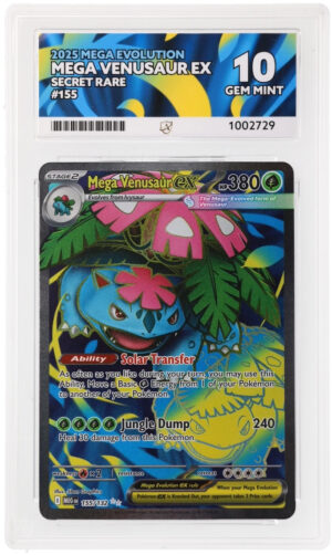 Mega Venusaur ex - Mega Evolution - 155/132 - ACE 10 (10/10/10/10) - Cert 1002729 Front