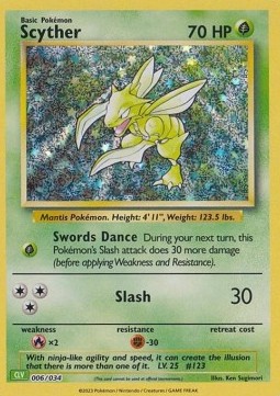 Scyther - Pokémon TCG Classic - 006/034 - CLV