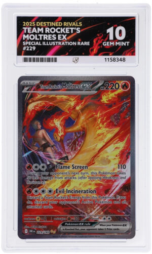 Team Rocket's Moltres ex - Destined Rivals - 229/182 - ACE 10 (10/10/10/10) - Cert 1158348 Front