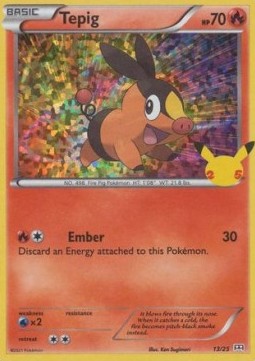 Tepig - McDonald's Collection 25th Anniversary - 13/25 (Holo)