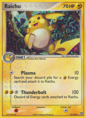 Raichu – Power Keepers – 12/108 - Holo (LP)